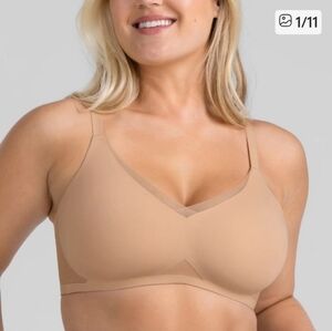 Honeylove Crossover Bra Sand 2X+ comfort cozycore mesh casual minimalistcore